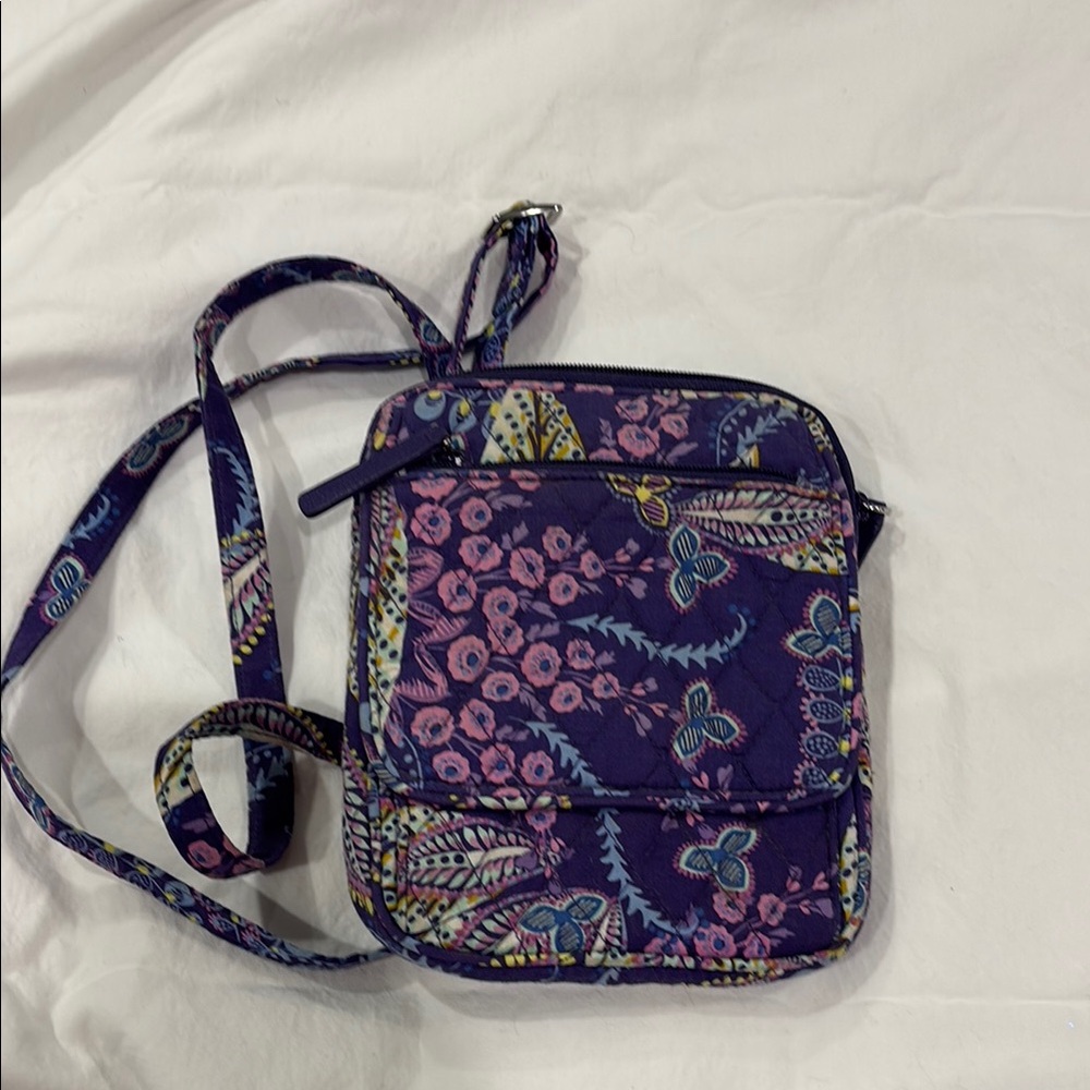 Vera Bradley Floral Purple Crossbody Bag